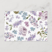 Elegant Lilac Wedding Begleitkarte (Rückseite)