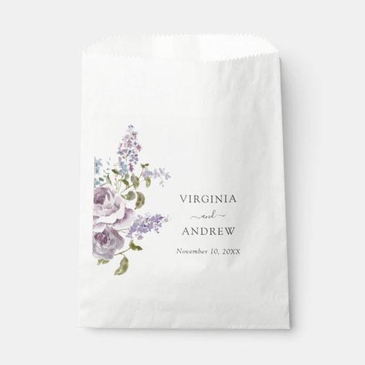 Elegant Lilac Wedding Geschenktütchen (Vorderseite)