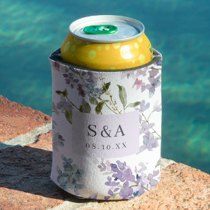 Elegant Lilac Wedding Mit Monogramm Dosenkühler