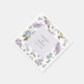 Elegant Lilac Wedding Serviette (Ecke)
