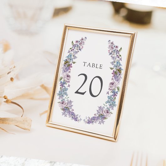 Elegant Lilac Wedding Tischnummer