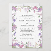 Elegant Lilac Wildflowers Lavender Wedding Einladung (Vorderseite)
