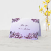 Elegant Lilacs Feliz Dia de las Madres Karte (Gelbe Blume)
