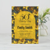 Elegant Lilies Accent Surprise Birthday Einladung (Stehend Vorderseite)