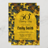 Elegant Lilies Accent Surprise Birthday Einladung (Vorne/Hinten)