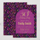 Elegant Lilies Floral Birthday Celebration Einladung (Vorne/Hinten)