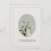 Elegant lilly vintage greeting card (Vorne/Hinten)
