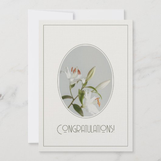 Elegant lilly vintage greeting card (Vorderseite)