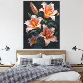 Elegant Lily Flower Art – Premium Prints & Unique  Leinwanddruck (Insitu (Schlafzimmer))