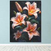 Elegant Lily Flower Art – Premium Prints & Unique  Leinwanddruck (Insitu (Holzboden))