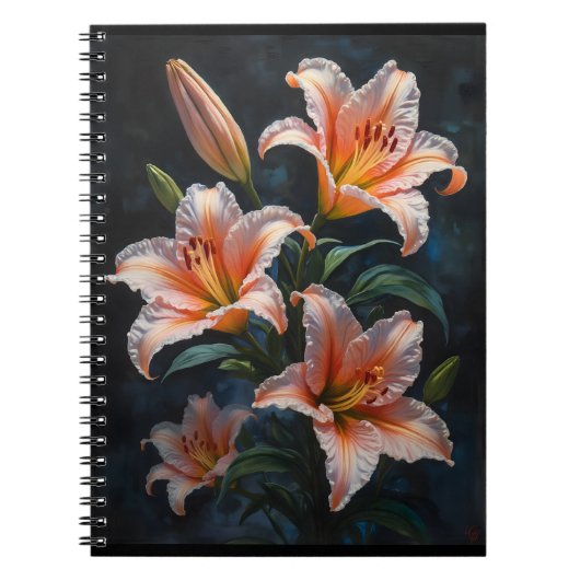 Elegant Lily Flower Art – Premium Prints & Unique Notizblock (Vorderseite)
