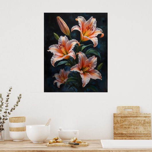 Elegant Lily Flower Art – Premium Prints & Unique  Poster (Küche)