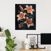 Elegant Lily Flower Art – Premium Prints & Unique  Poster (Heimbüro)