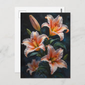 Elegant Lily Flower Art – Premium Prints & Unique  Postkarte (Vorne/Hinten)