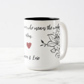 Elegant Lily Mother's Day Tasse Gift (VorderseiteRechts)