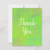Elegant Lime Green Marbling Künstlerisch Dankeskarte (Vorderseite)
