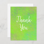 Elegant Lime Green Marbling Künstlerisch Dankeskarte (Vorne/Hinten)