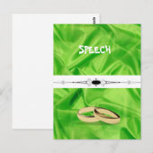 Elegant`Lime Green Silk Effect Wedding Postkarte (Vorne/Hinten)