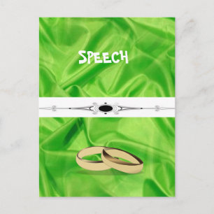Elegant`Lime Green Silk Effect Wedding Postkarte