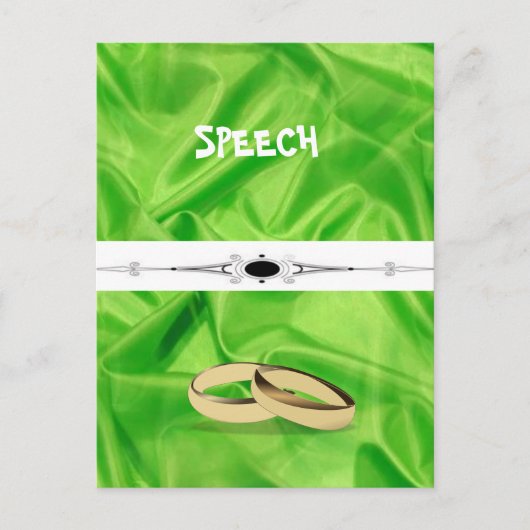 Elegant`Lime Green Silk Effect Wedding Postkarte (Vorderseite)