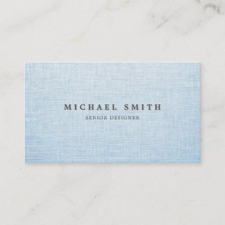 Elegant Linen Texture Business Card Visitenkarte