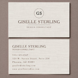 Elegant Linen Visitenkarte