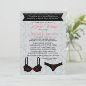 Elegant Lingerie Dusche Einladungen (Stehend Vorderseite)
