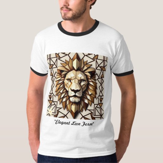 "Elegant Lion Form" T-Shirt (Vorderseite)