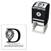Elegant Lion Head Nr. 3 über Single Erstnamenbuch Permastempel (Beispiel)