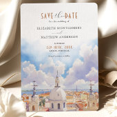 Elegant Lissabon Save the Date Hochzeitkarte Portu Einladung
