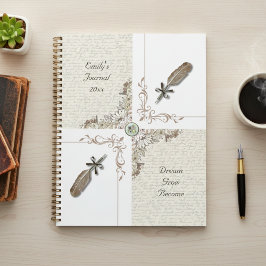 Elegant Literary Quill Aspiring Writer’s Journal Notizblock