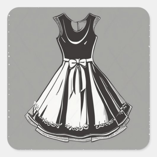 Elegant Little Black Dress Sticker (Vorderseite)