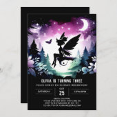 Elegant Little Fairy Birthday Einladung (Vorne/Hinten)