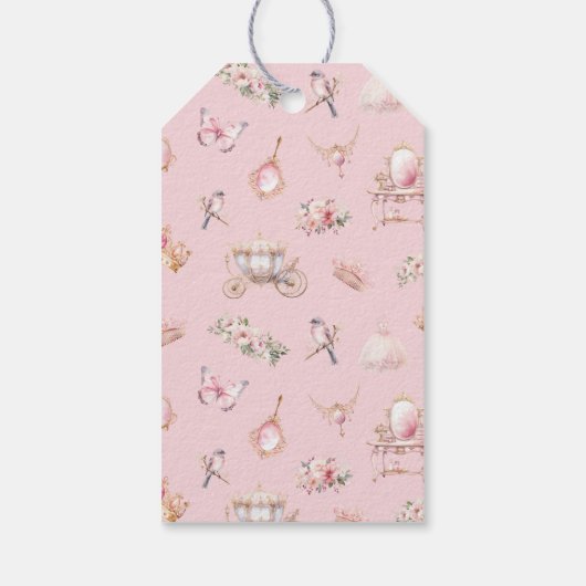 Elegant Little Princess Baby Shower Vielen Dank Geschenkanhänger (Rückseite)