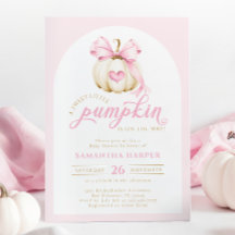 Elegant Little Pumpkin Pink Baby Shower
