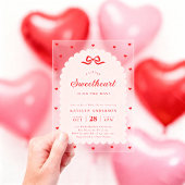 Elegant Little Sweetheart Baby Shower Acrylic Acryleinladungen