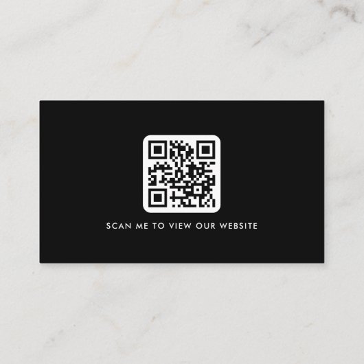 Elegant logo QR code golden gradient divider black Visitenkarte (Rückseite)