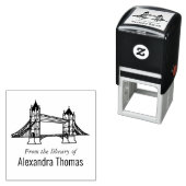 Elegant London Bridge Library Book Name Permastempel (Beispiel)