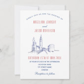 Elegant London Wedding Einladung (Vorderseite)