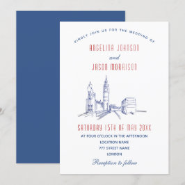 Elegant London Wedding Einladung