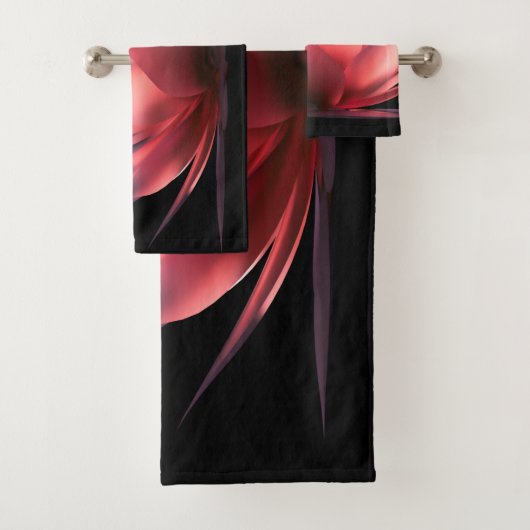Elegant Lotus Black Badhandtuch Set (Insitu)