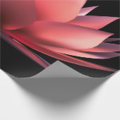 Elegant Lotus Black Geschenkpapier (Ecke)