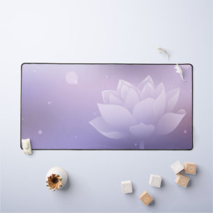 Elegant Lotus Bloom Desk Mat Schreibtischunterlage