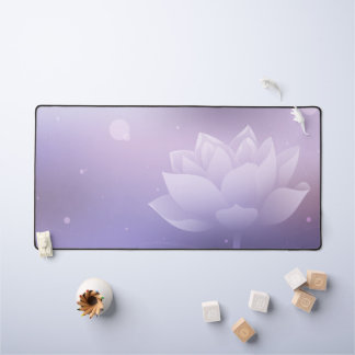 Elegant Lotus Bloom Desk Mat Schreibtischunterlage