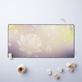 Elegant Lotus Bloom Desk Mat Schreibtischunterlage