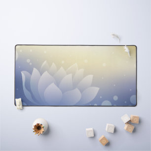 Elegant Lotus Bloom Desk Mat Schreibtischunterlage
