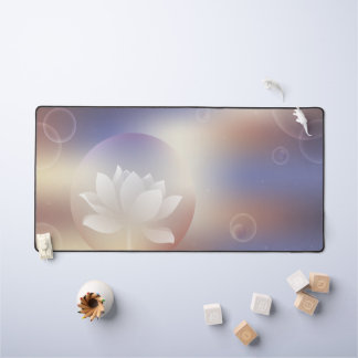 Elegant Lotus Bloom Desk Mat Schreibtischunterlage