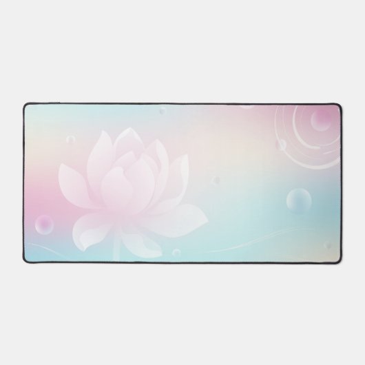 Elegant Lotus Bloom Desk Mat Schreibtischunterlage (Vorderseite)