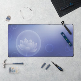 Elegant Lotus Bloom Desk Mat Schreibtischunterlage