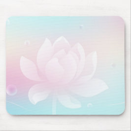 Elegant Lotus Bloom Soft Gradient Mouse Pad Mousepad